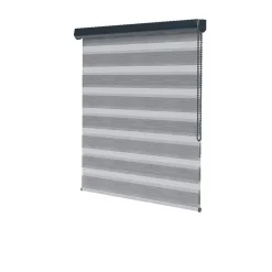 Fenstr duo rolgordijn Marseille lichtdoorlatend - antraciet (20707)