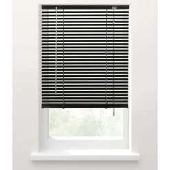 Fenstr jaloezie aluminium 25 mm matzwart - 80x180 cm