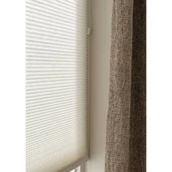 Fenstr plisségordijn Boston dubbel 25mm lichtdoorlatend - off-white (10716)