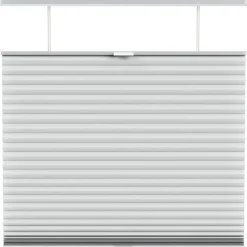 Fenstr plisségordijn Chicago dubbel 45mm lichtdoorlatend - lichtgrijs (20033)