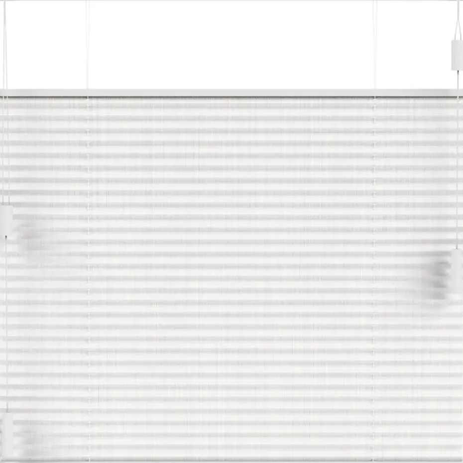 Fenstr plisségordijn Lille enkel 20mm transparant - wit (10320)