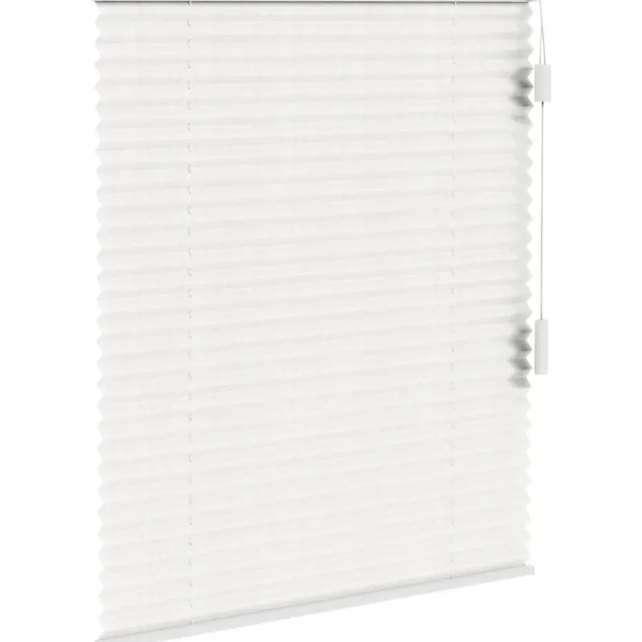 Fenstr plisségordijn Lille enkel 20mm transparant - wit (10320)