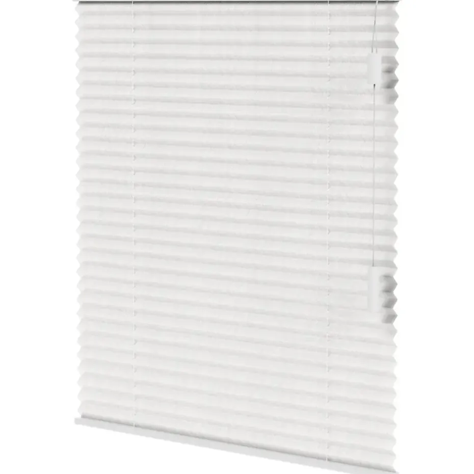 Fenstr plisségordijn Lille enkel 20mm transparant - wit (10320)