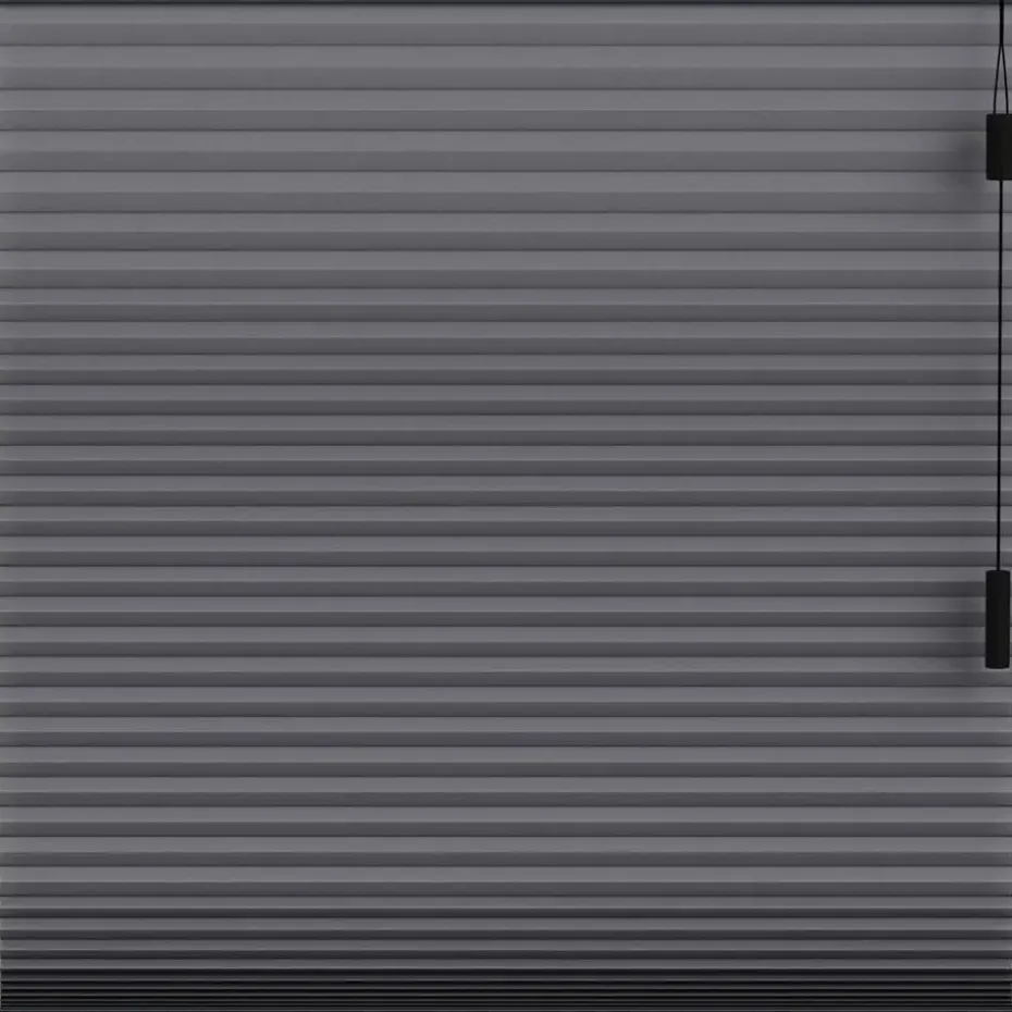 Fenstr plisségordijn Montreal dubbel 25mm verduisterend - antraciet (20714)