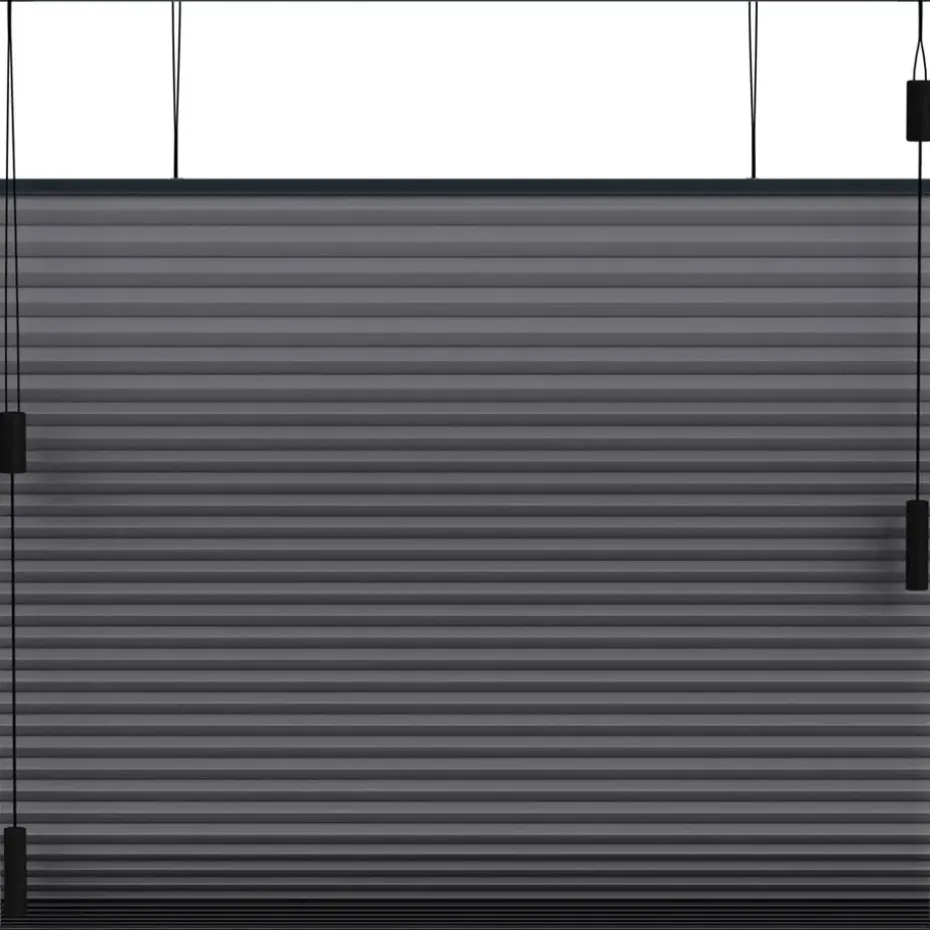 Fenstr plisségordijn Montreal dubbel 25mm verduisterend - antraciet (20714)