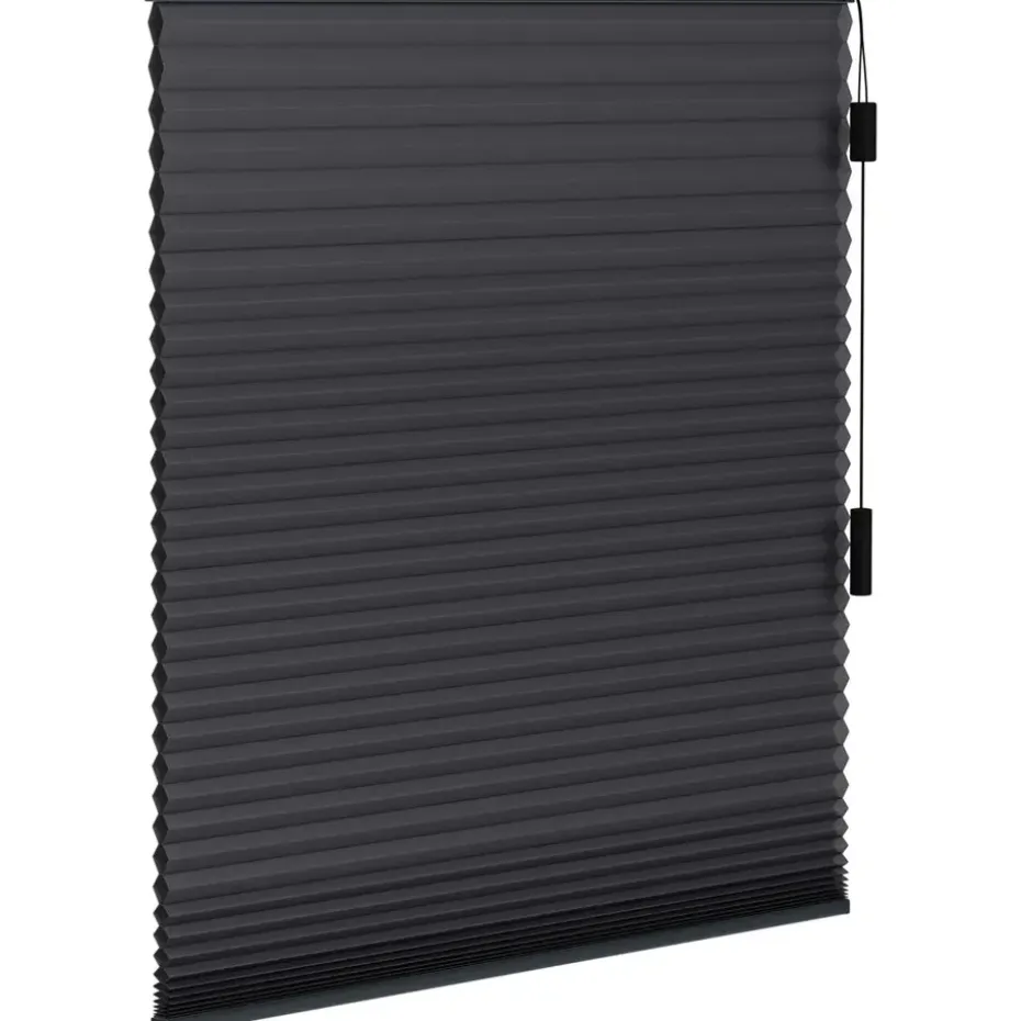 Fenstr plisségordijn Montreal dubbel 25mm verduisterend - antraciet (20714)