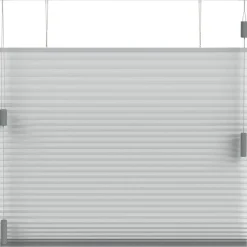 Fenstr plisségordijn Montreal dubbel 25mm verduisterend - lichtgrijs (20032)