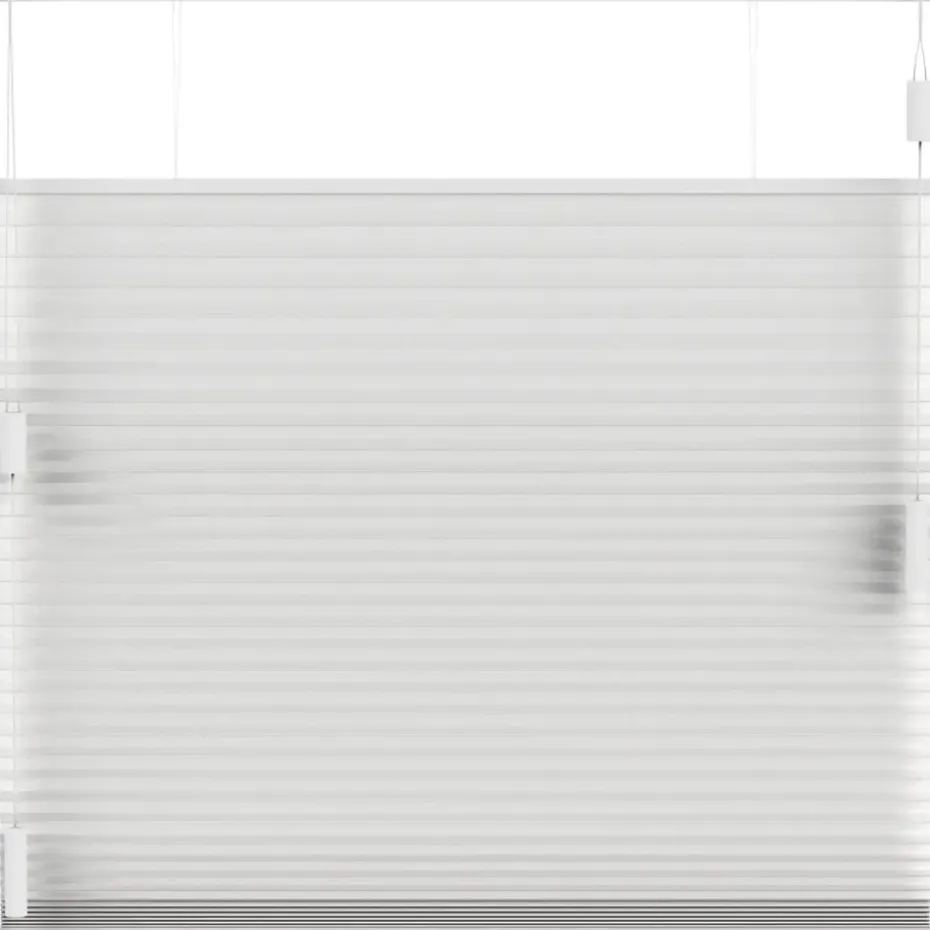 Fenstr plisségordijn Montreal dubbel 25mm verduisterend - wit (10329)