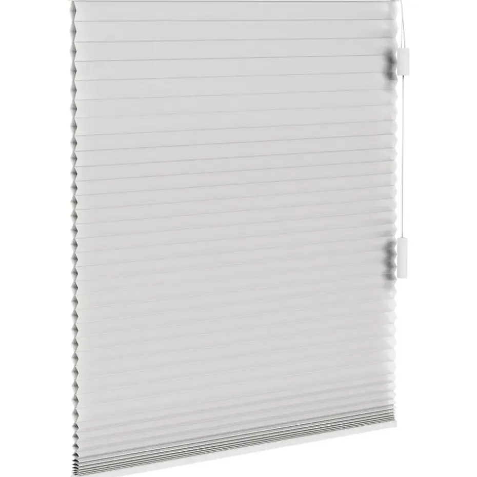 Fenstr plisségordijn Montreal dubbel 25mm verduisterend - wit (10329)