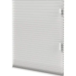 Fenstr plisségordijn Montreal dubbel 25mm verduisterend - wit (10329)