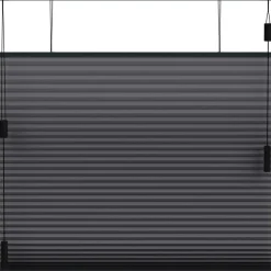Fenstr plisségordijn Montreal dubbel 25mm lichtdoorlatend - antraciet (20713)