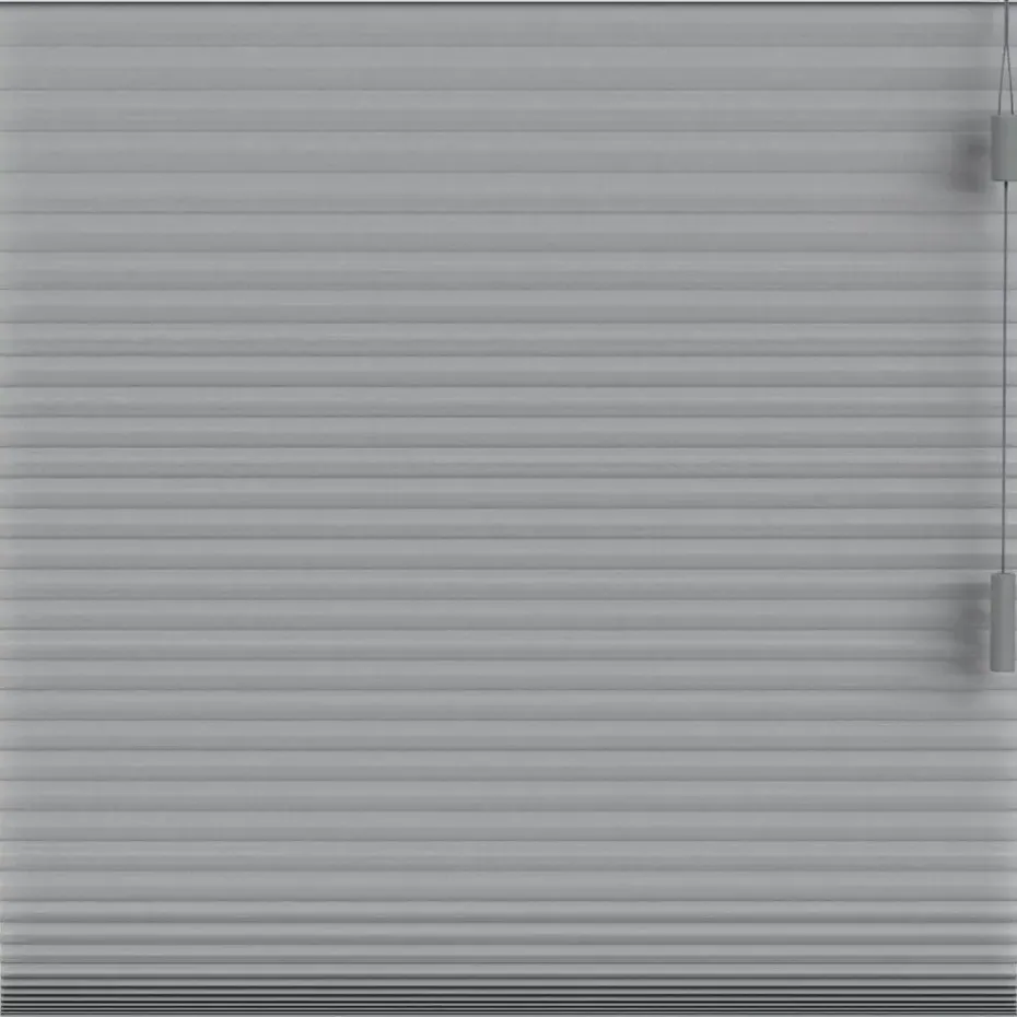 Fenstr plisségordijn Toronto dubbel 25mm lichtdoorlatend - donkergrijs (20514)