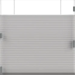 Fenstr plisségordijn Toronto dubbel 25mm lichtdoorlatend - lichtgrijs (20027)