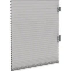 Fenstr plisségordijn Toronto dubbel 25mm lichtdoorlatend - lichtgrijs (20027)