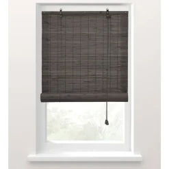 Fenstr Rolgordijn bamboe antraciet - 150x180 cm