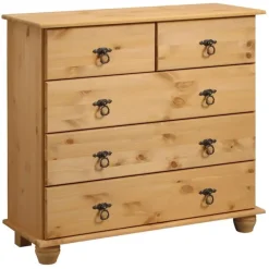 Finca - Ladekast met 3+2 deuren in gebeitst gewaxt dennenhout