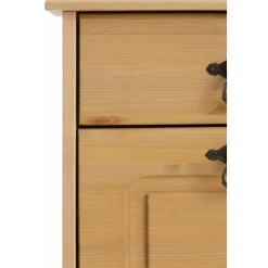 Finca - Schoenenkast met 2 kleppen en 2 laden in natuurlijk grenen