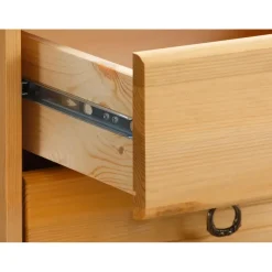 Finca - Schoenenkast met 2 kleppen en 2 laden in natuurlijk grenen