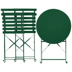FIORI - Bistroset voor 2 - Donkergroen - Staal
