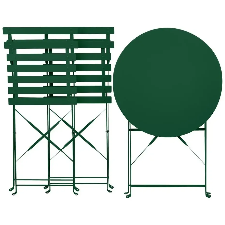 FIORI - Bistroset voor 2 - Donkergroen - Staal