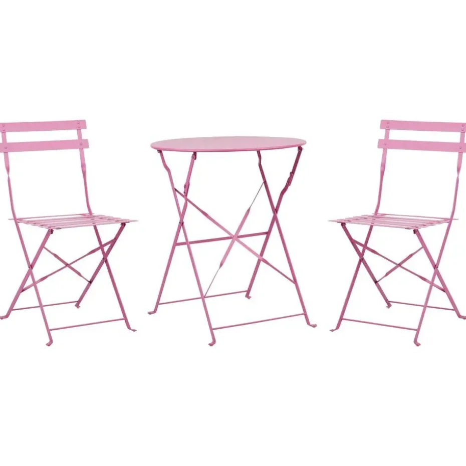 FIORI - Bistroset voor 2 - Roze - Staal