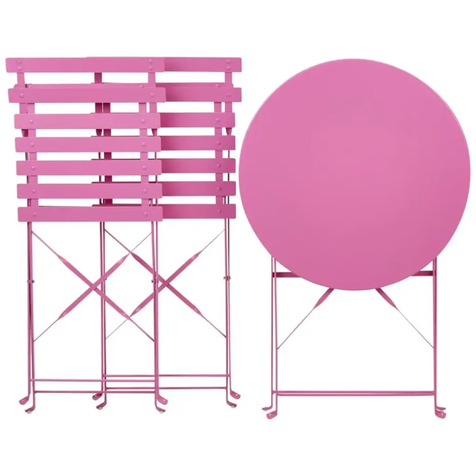 FIORI - Bistroset voor 2 - Roze - Staal