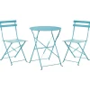FIORI - Bistroset voor 2 - Zeeblauw - Staal