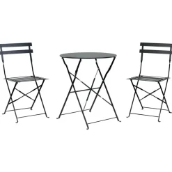 FIORI - Bistroset voor 2 - Zwart - Staal