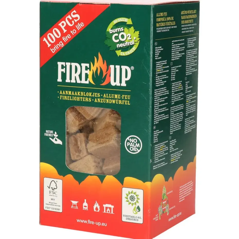 Fire-up Barbecue aanmaakblokjes - 100x - reukloos - BBQ