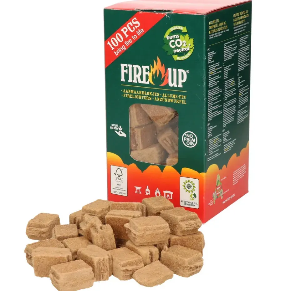 Fire-up Barbecue aanmaakblokjes - 100x - reukloos - BBQ