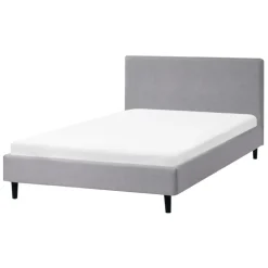 FITOU - Tweepersoonsbed - Lichtgrijs - 120 x 200 cm - Polyester