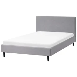 FITOU - Tweepersoonsbed - Lichtgrijs - 120 x 200 cm - Polyester