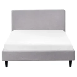 FITOU - Tweepersoonsbed - Lichtgrijs - 120 x 200 cm - Polyester