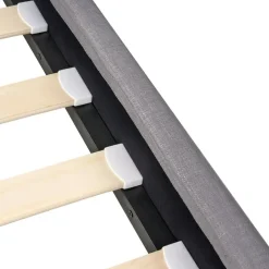 FITOU - Tweepersoonsbed - Lichtgrijs - 120 x 200 cm - Polyester