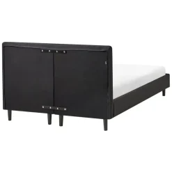 FITOU - Tweepersoonsbed - Zwart - 120 x 200 cm - Polyester