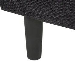 FITOU - Tweepersoonsbed - Zwart - 120 x 200 cm - Polyester