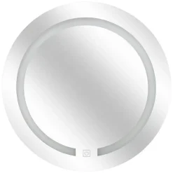 5Five Badkamer wandspiegel LED - batterij - zilver - D45 cm