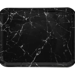 5Five Dienblad/serveer tray Marble - Melamine - zwart -33 x 43 cm