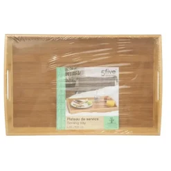 5Five Dienblad/serveerblad - bamboe - met handvaten - 45 x 29 cm