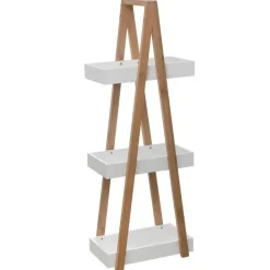 5Five Doucherekje/badkamerrekje - bamboe - 3 lagen - 30 x 18 x 82 cm