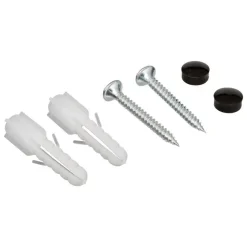 5Five Kapstok - 4 ophang haken - RVS - bruin/zilver - 45 x 10 cm