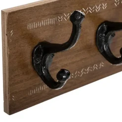 5Five Kapstok - kastanjebruin - 5haaks - MDF/ijzer - 50 x 8.5 x 14 cm