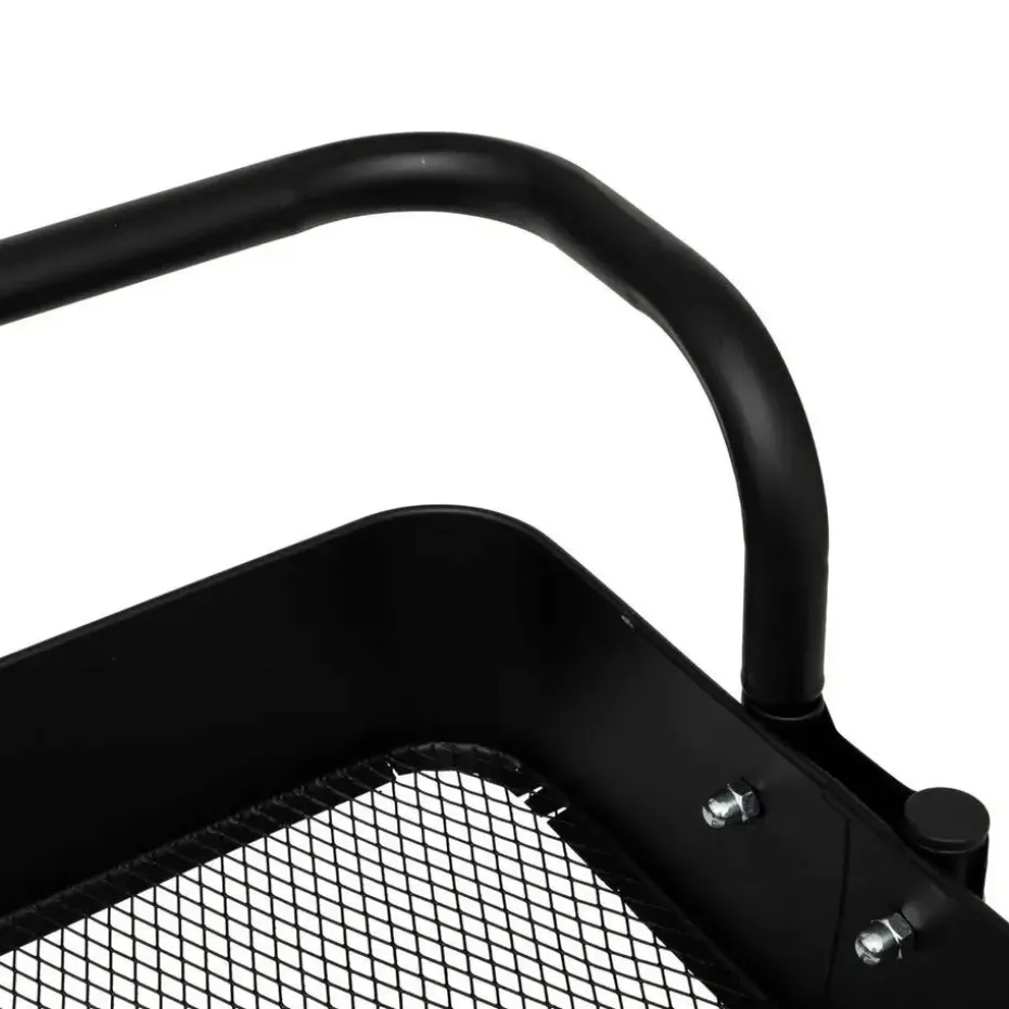 5Five Keuken/badkamer opberg trolley - 3 laags - zwart