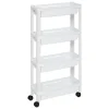 5Five Keuken/badkamer trolley 4 laags - 37 x 15 x 79 cm - wit