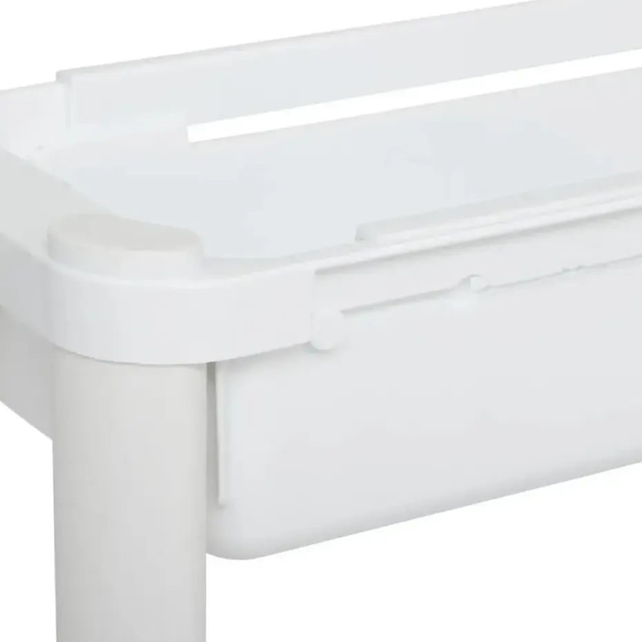 5Five Keuken/badkamer trolley 4 laags - 37 x 15 x 79 cm - wit