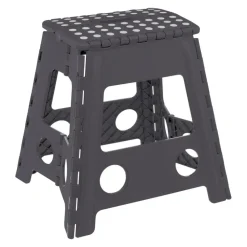 5Five Keukenkruk/opstapje - opvouwbaar - grijs - kunststof - 39cm