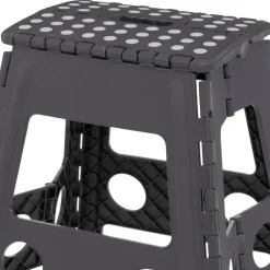 5Five Keukenkruk/opstapje - opvouwbaar - grijs - kunststof - 39cm