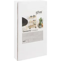 5Five Keukentrolley/kast - bruin - hout - 82 x 42 x 30 cm - 3 niveaus - fruitkis