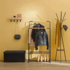 5Five Kledingrek - dubbele stang - metaal - 82 x 50 x 153 cm