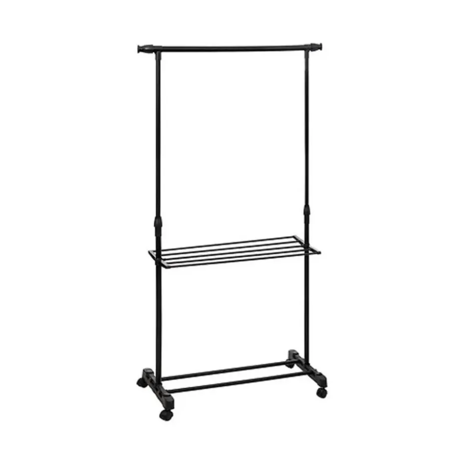 5Five Kledingrek - zwart - metaal - 145 x 41 x 160 cm - staand